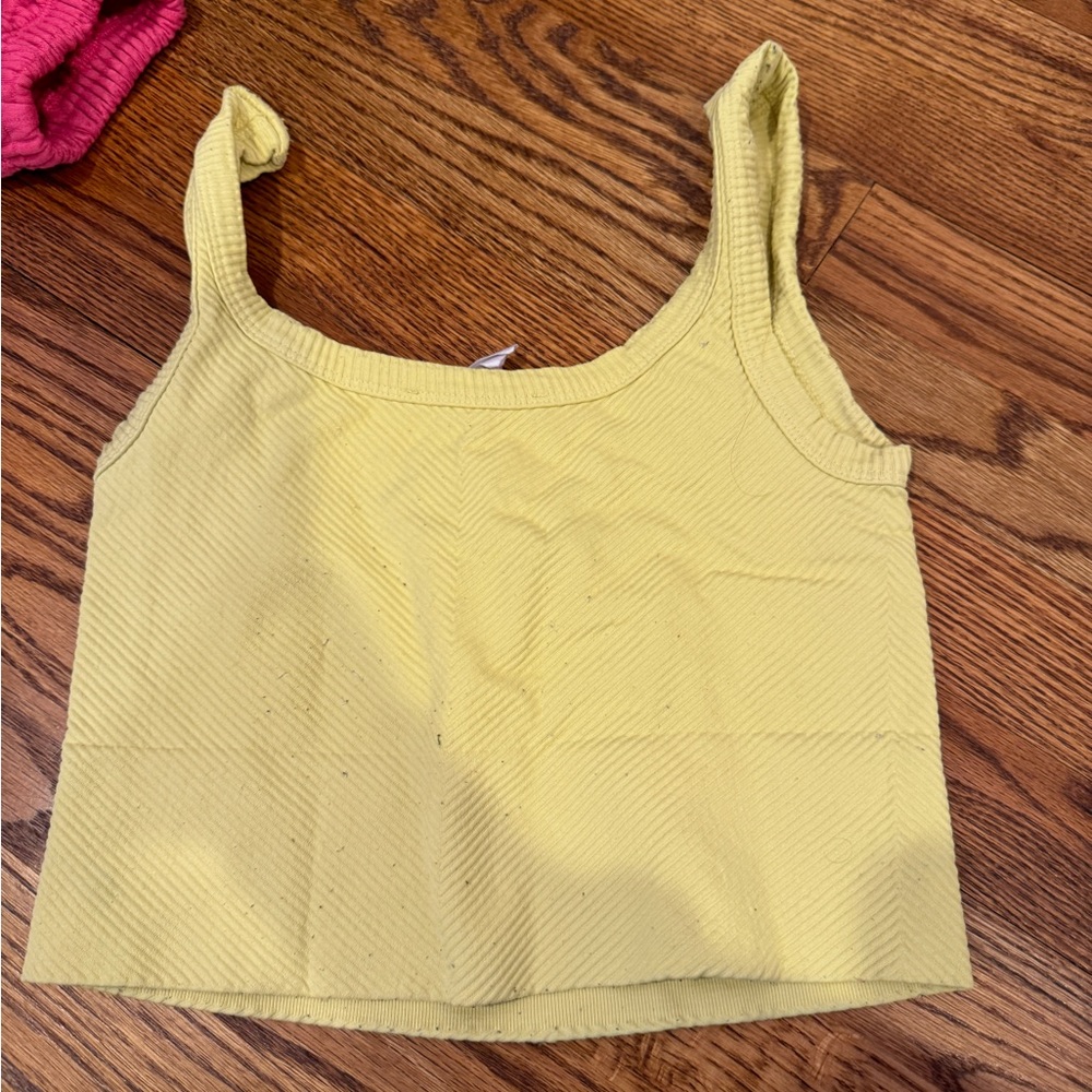 Yellow Jordyn and Jagger square neck tank